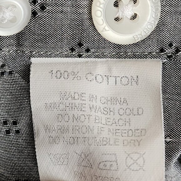 Acorn by Bob Goldfeder Gray Dots Print Hexagon Snap Western Shirt - Picture 7 of 8